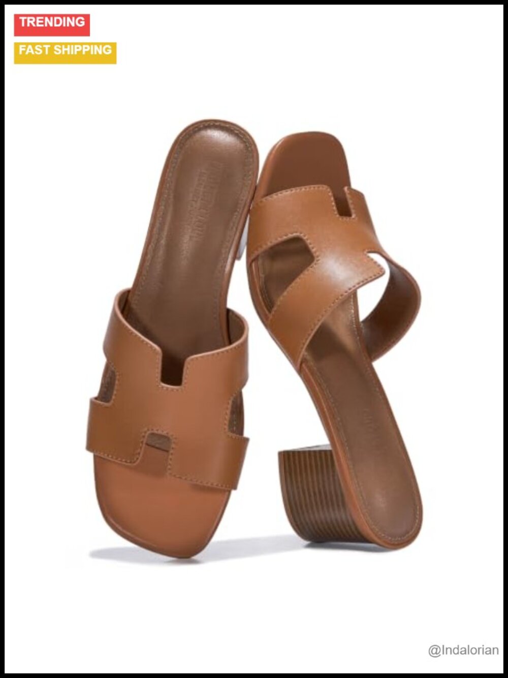 Genuine Leather Block Heeled Sandals Memory Foam Arch Support